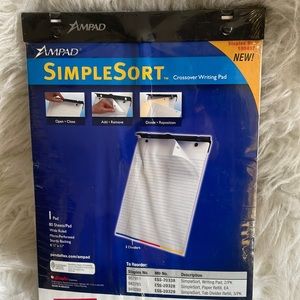 Simple sort Crossover writing Pad